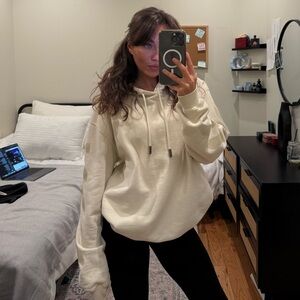 Off-White Cream Hoodie Sweater for Women